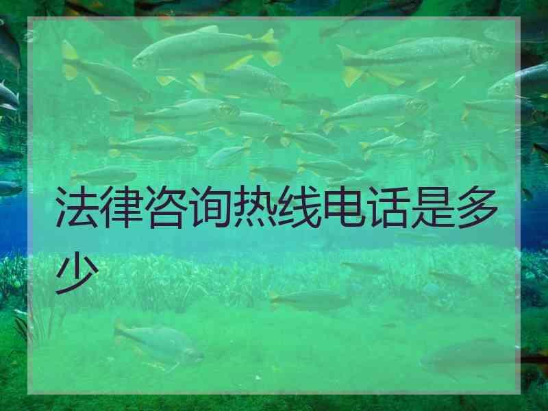 法律咨询热线电话是多少