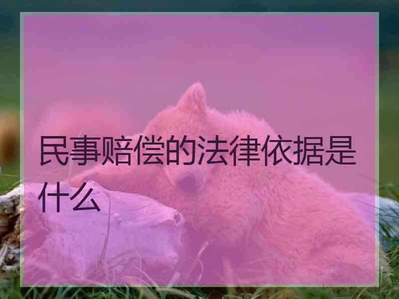 民事赔偿的法律依据是什么