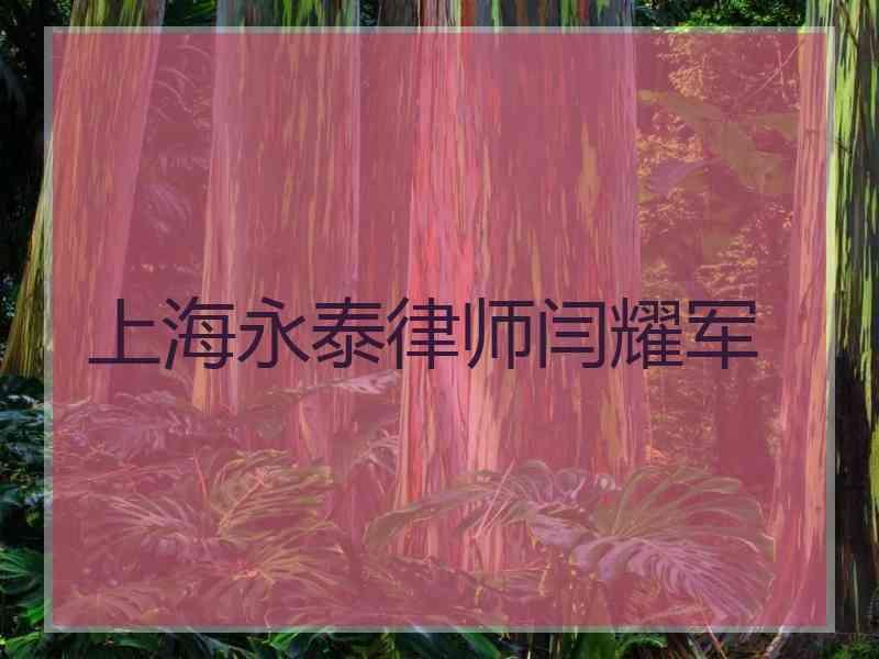 上海永泰律师闫耀军