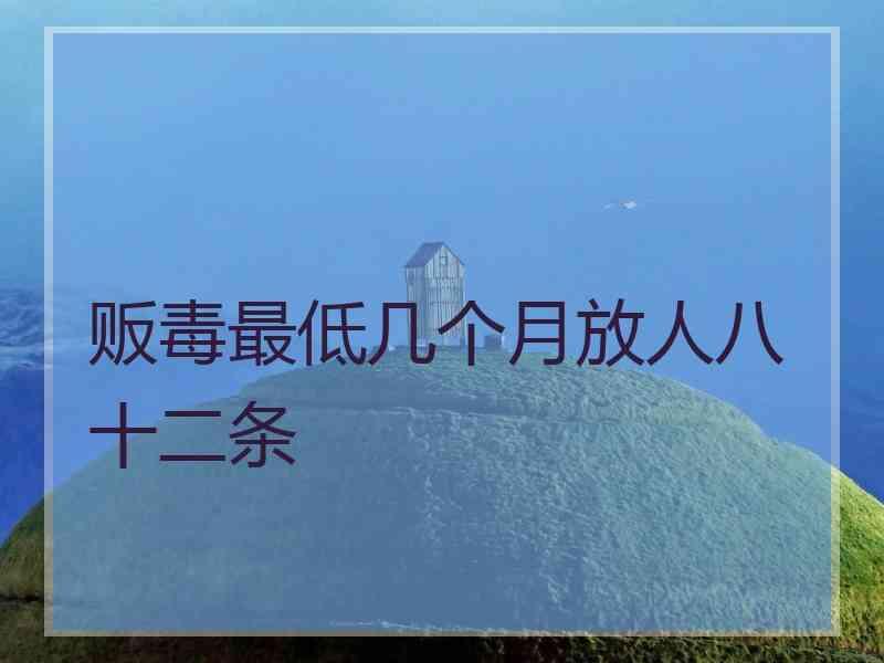 贩毒最低几个月放人八十二条