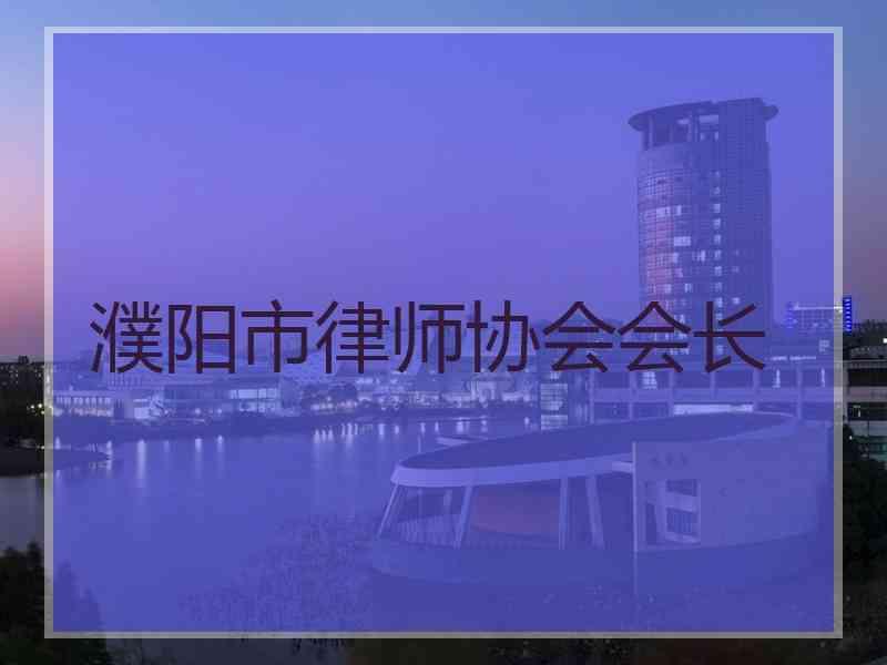 濮阳市律师协会会长