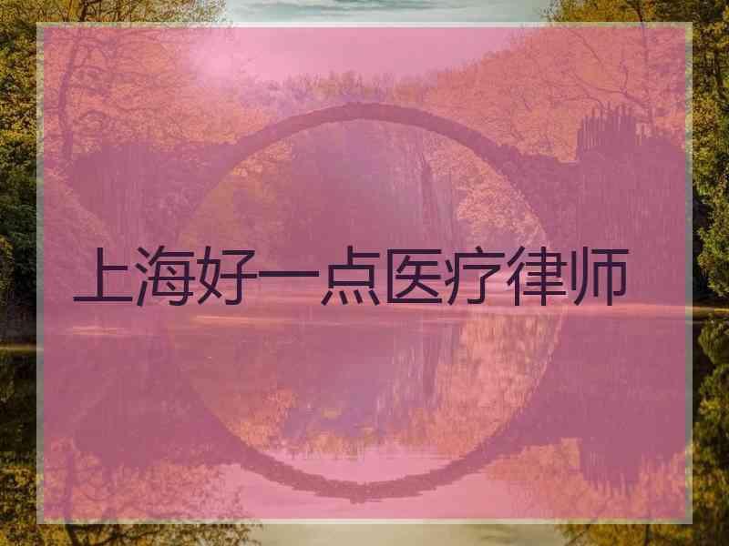 上海好一点医疗律师