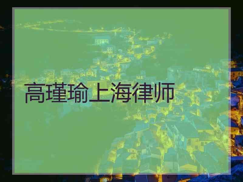 高瑾瑜上海律师