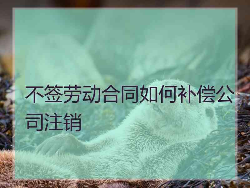 不签劳动合同如何补偿公司注销