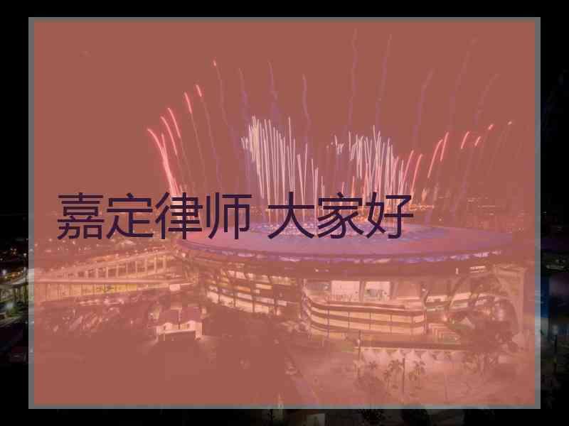 嘉定律师 大家好