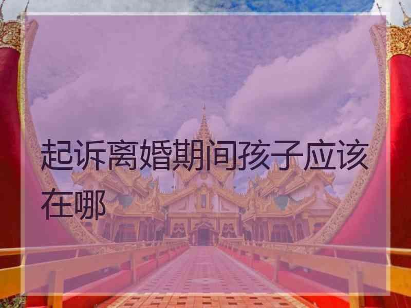 起诉离婚期间孩子应该在哪