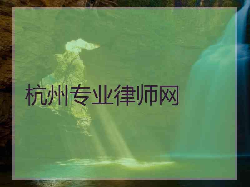 杭州专业律师网