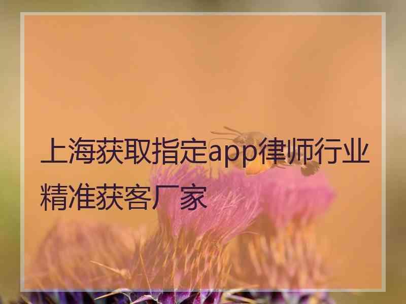 上海获取指定app律师行业精准获客厂家