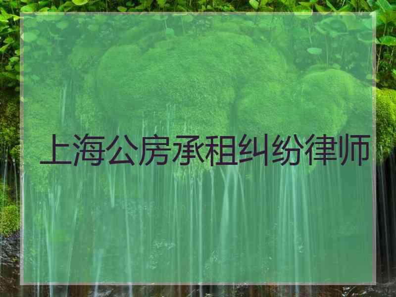 上海公房承租纠纷律师