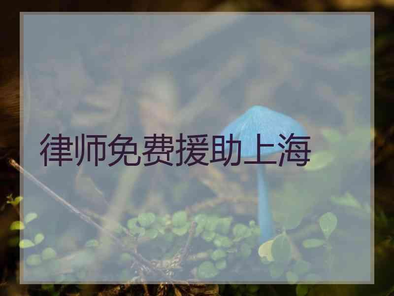 律师免费援助上海