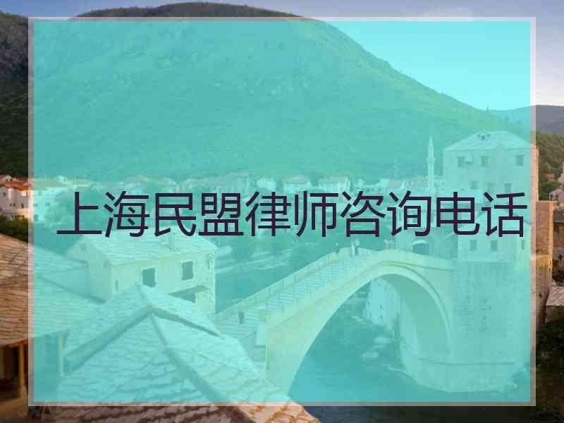 上海民盟律师咨询电话