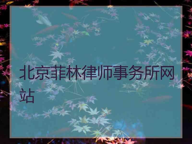 北京菲林律师事务所网站