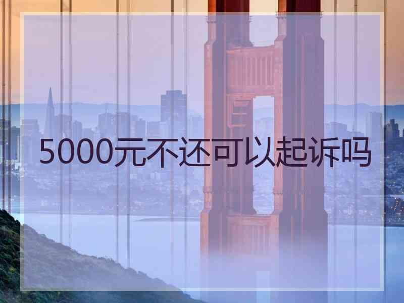 5000元不还可以起诉吗