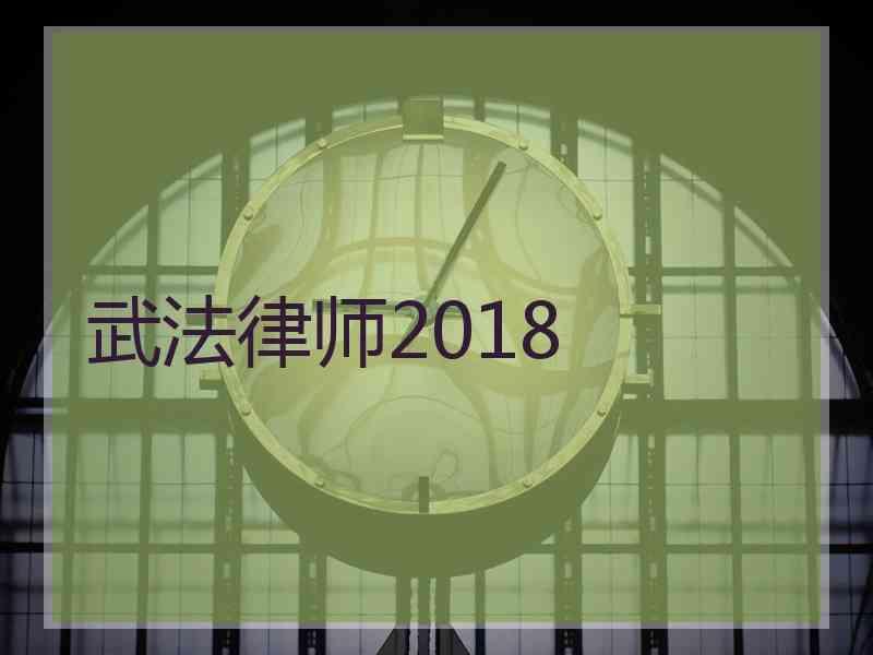 武法律师2018