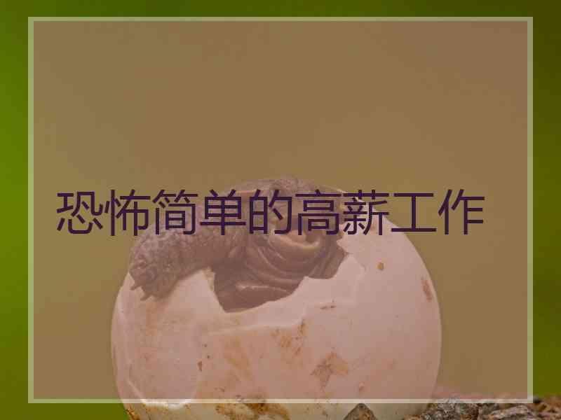 恐怖简单的高薪工作