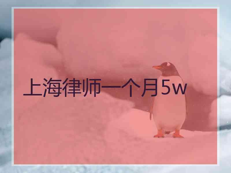 上海律师一个月5w