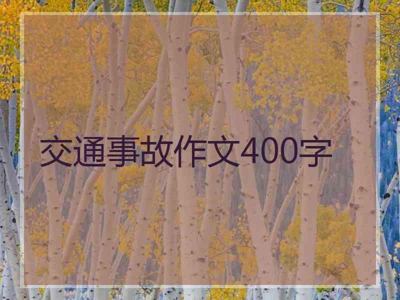 交通事故作文400字