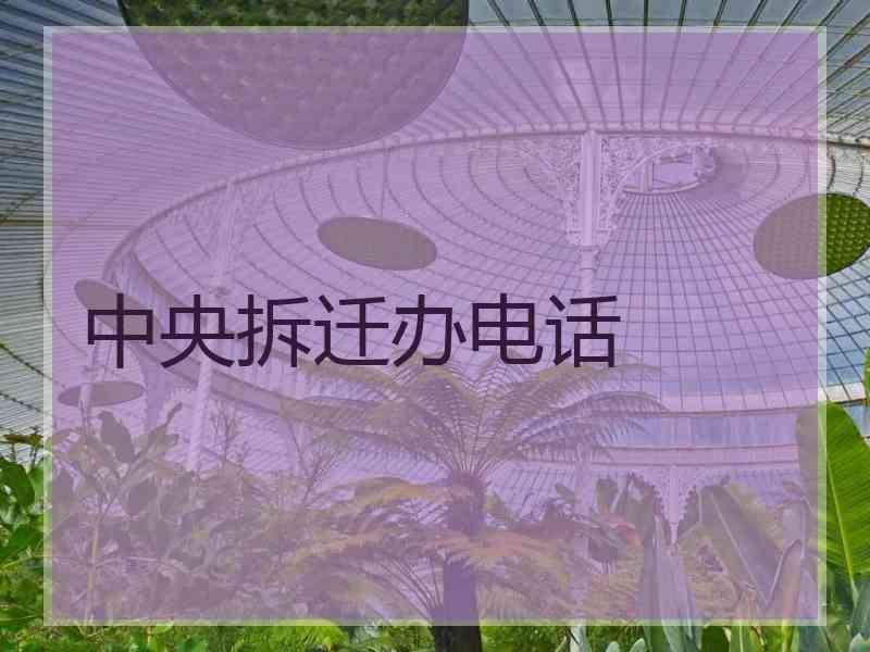 中央拆迁办电话