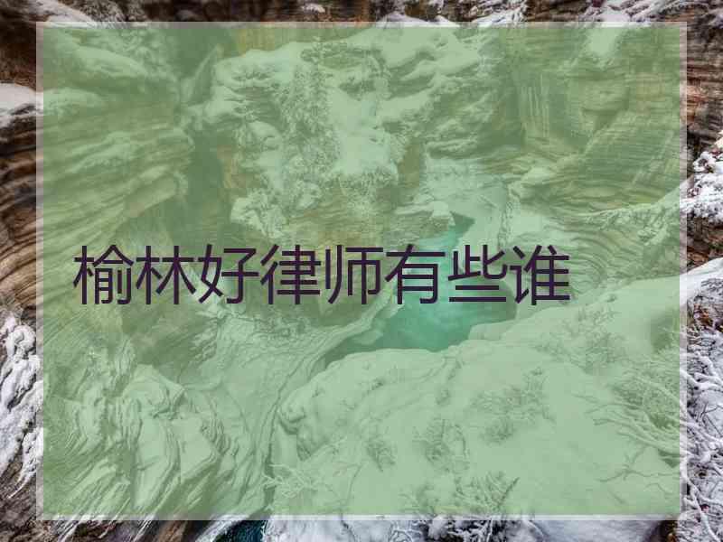 榆林好律师有些谁