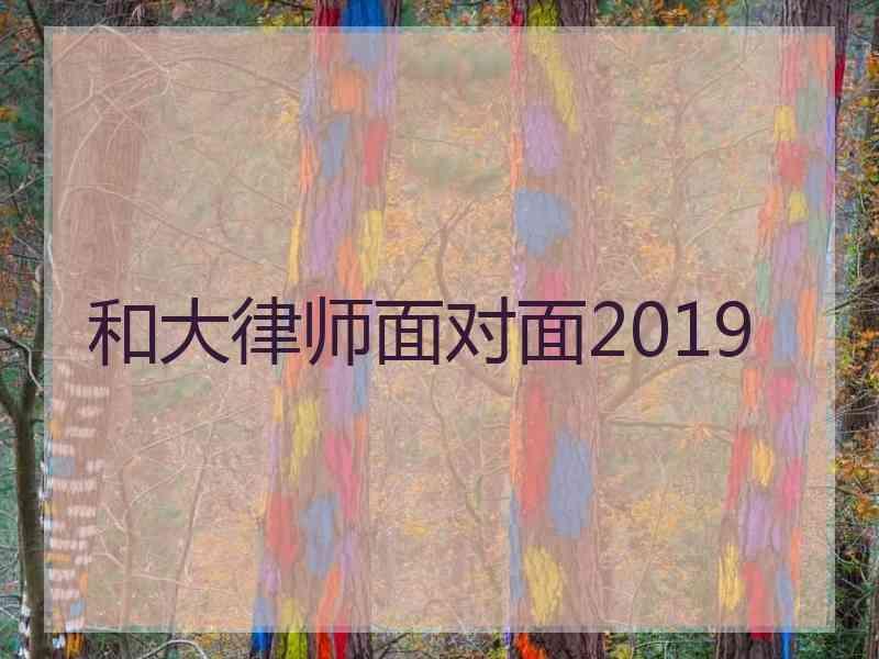 和大律师面对面2019