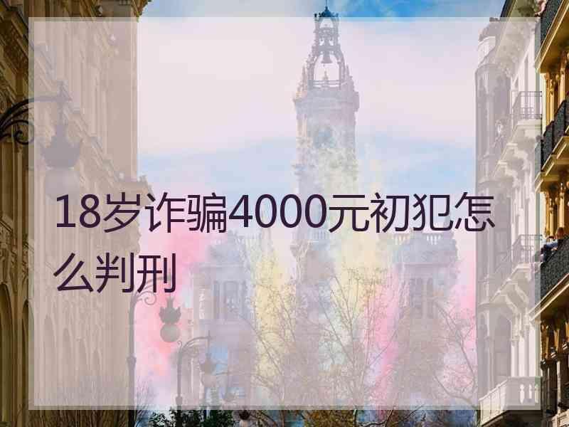 18岁诈骗4000元初犯怎么判刑