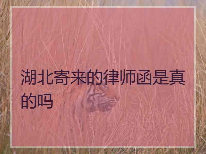 湖北寄来的律师函是真的吗