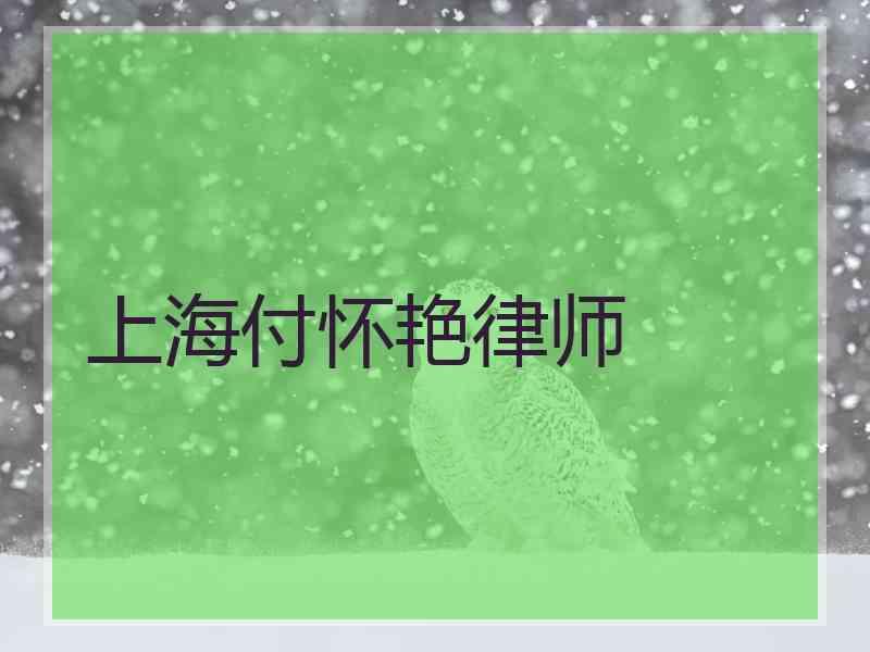 上海付怀艳律师