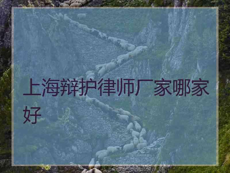 上海辩护律师厂家哪家好