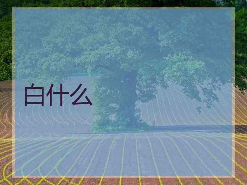 白什么
