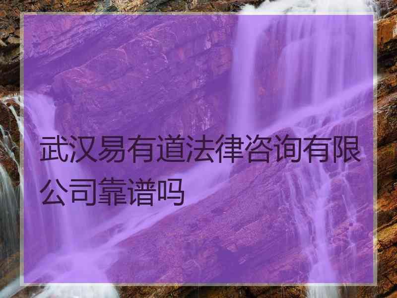 武汉易有道法律咨询有限公司靠谱吗