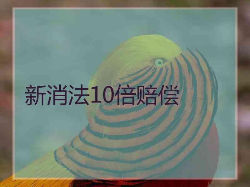 新消法10倍赔偿