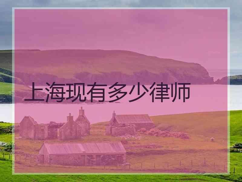 上海现有多少律师