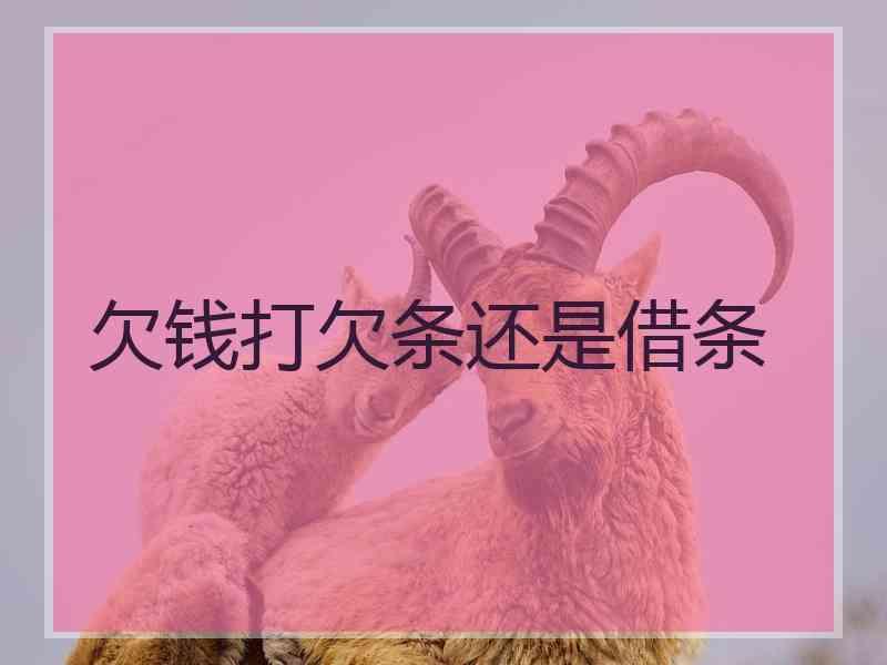 欠钱打欠条还是借条