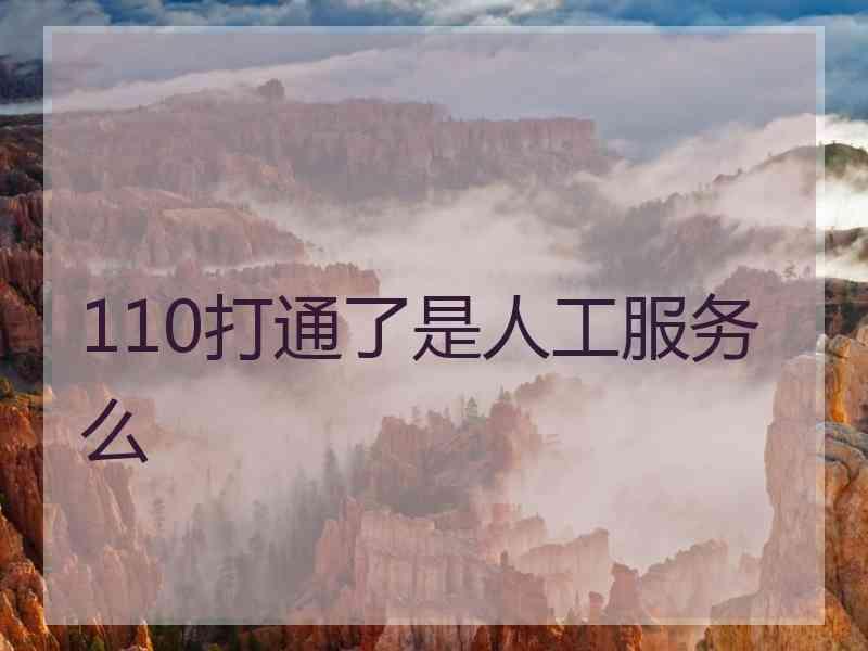 110打通了是人工服务么