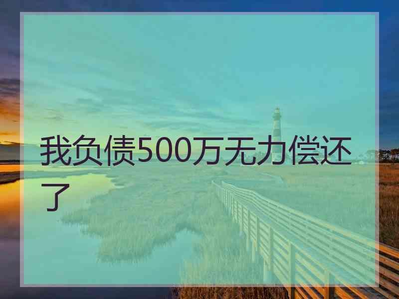 我负债500万无力偿还了