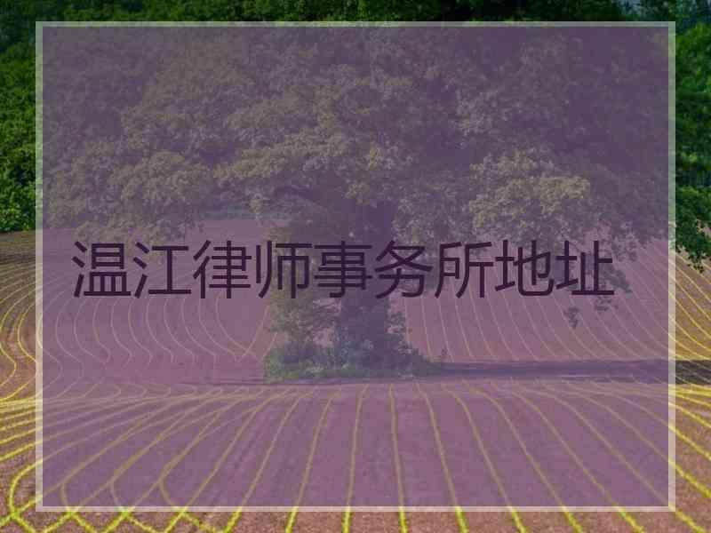 温江律师事务所地址