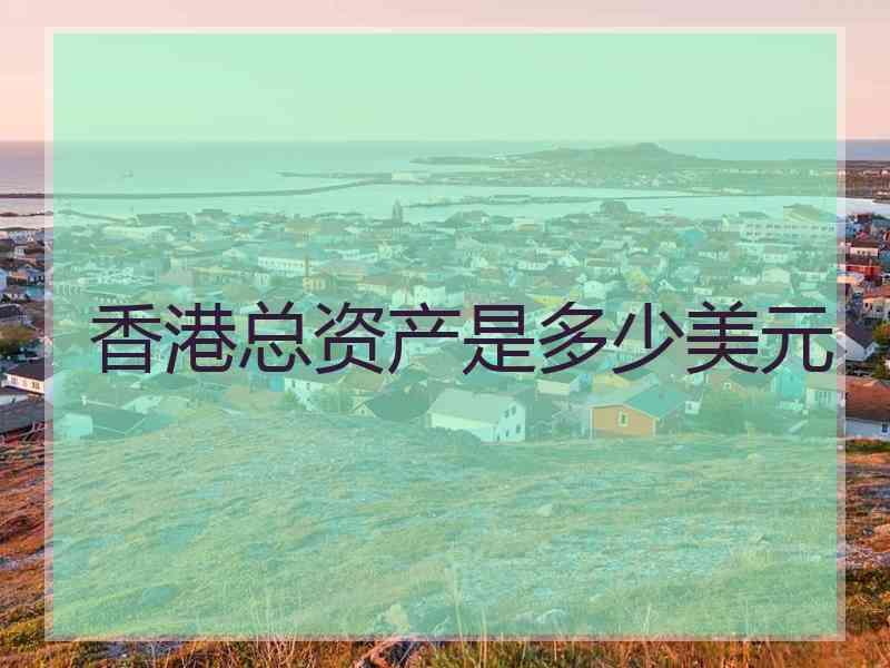 香港总资产是多少美元