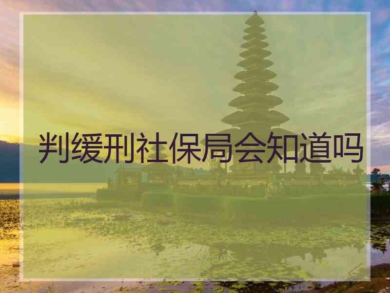 判缓刑社保局会知道吗
