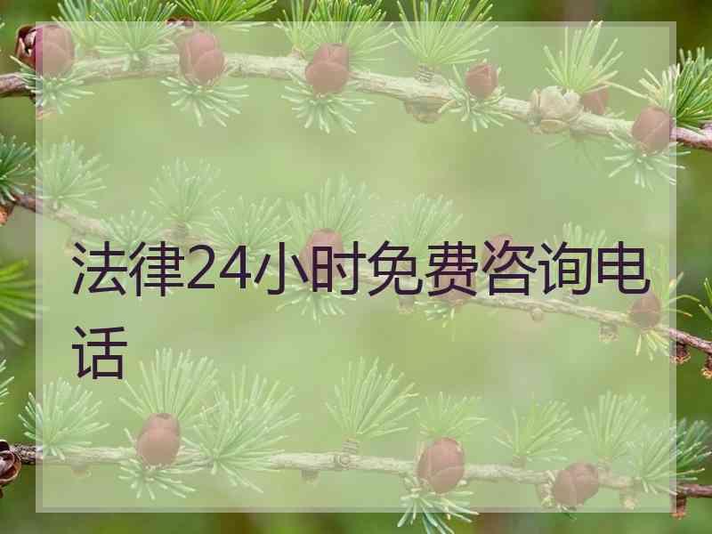 法律24小时免费咨询电话