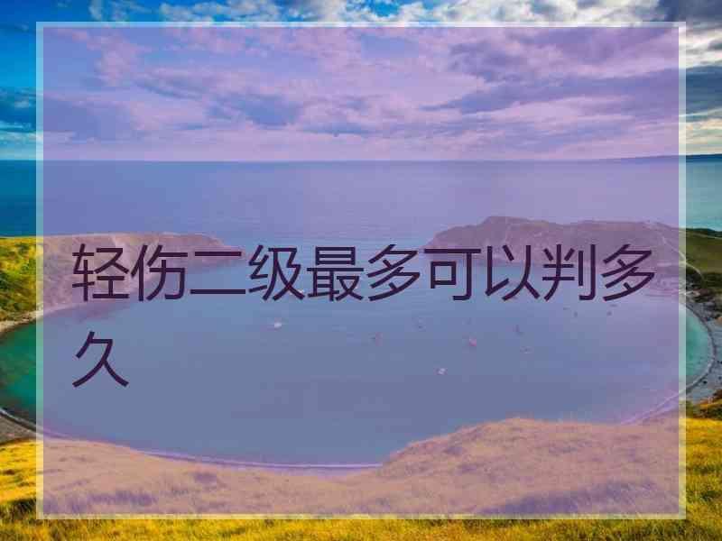 轻伤二级最多可以判多久