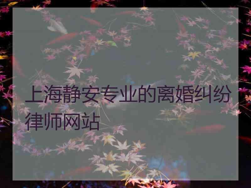 上海静安专业的离婚纠纷律师网站