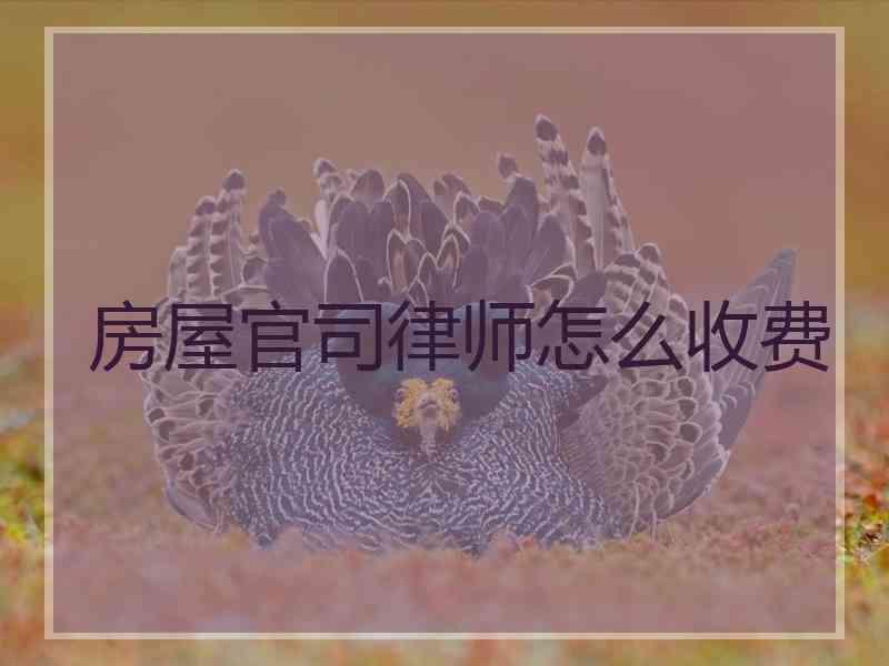 房屋官司律师怎么收费