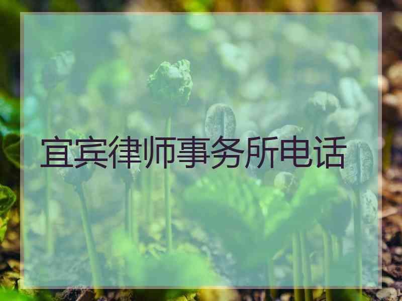 宜宾律师事务所电话