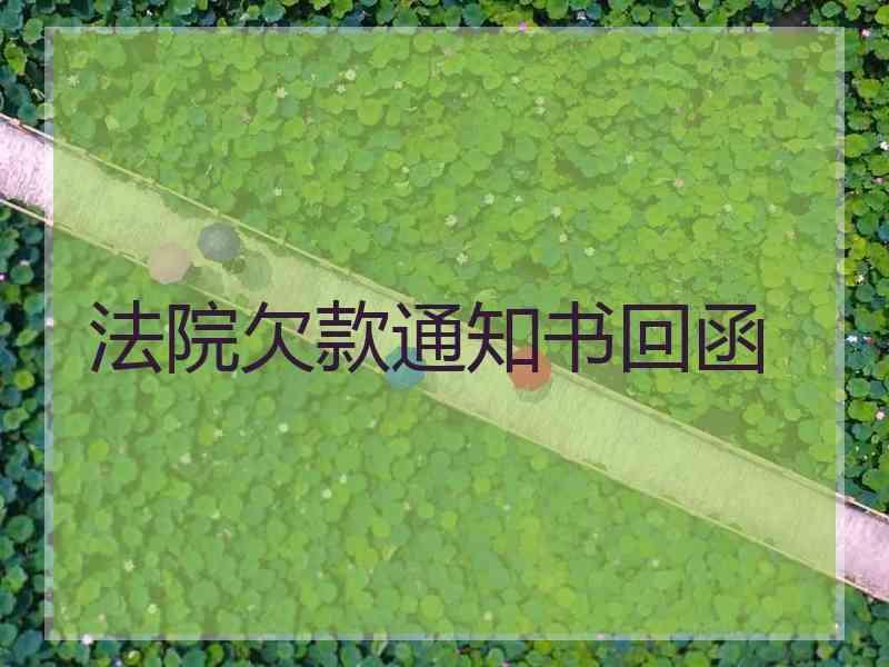 法院欠款通知书回函