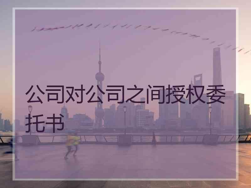 公司对公司之间授权委托书