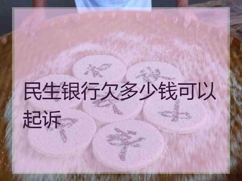 民生银行欠多少钱可以起诉