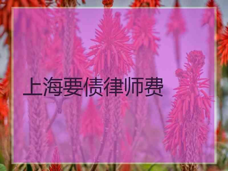 上海要债律师费