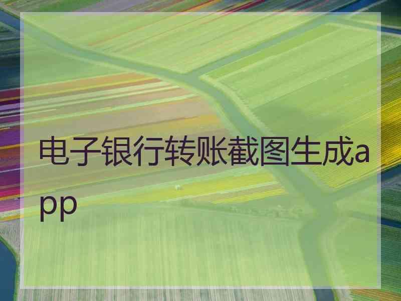 电子银行转账截图生成app