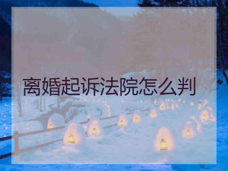 离婚起诉法院怎么判