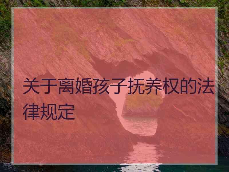 关于离婚孩子抚养权的法律规定
